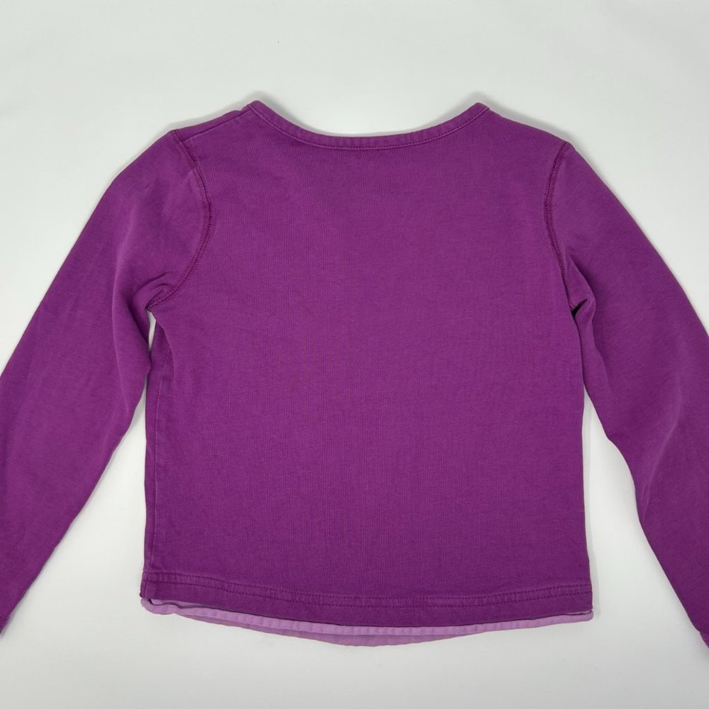 Sonoma Girls Long Sleeve Purple Cotton Cozy Tee - Picture 5 of 7